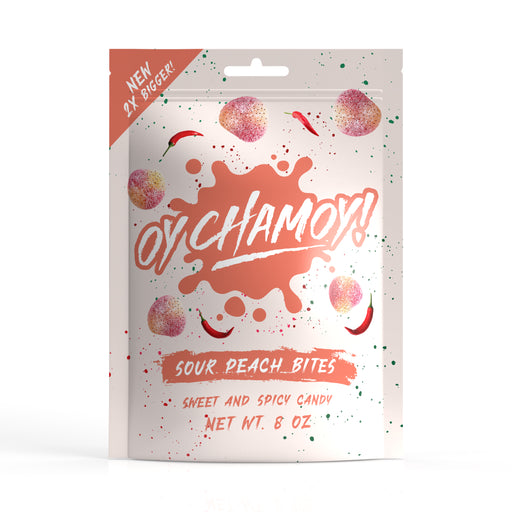 New 8oz. Oy Chamoy! Sour Peach Bites