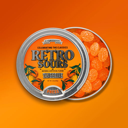 Retro Sours Tin - Tangerine Flavor
