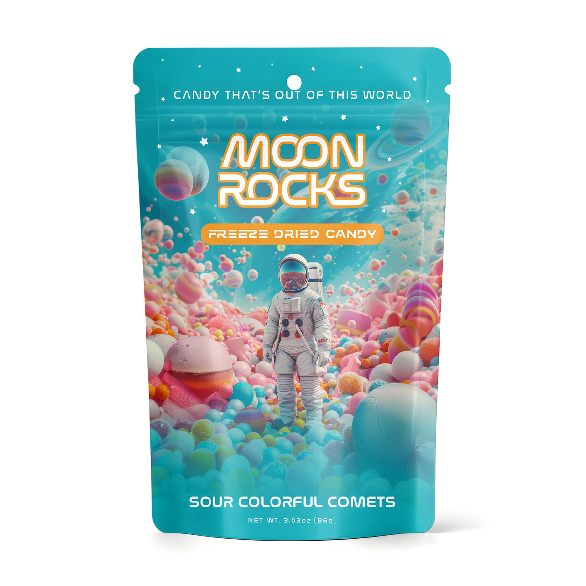 Moon Rocks Freeze Dried Candy- Sour Colorful Comets — Fizz and Sweets