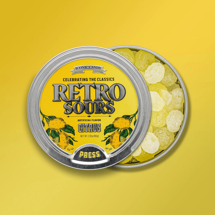 Retro Sours Tin-  Citrus Flavor