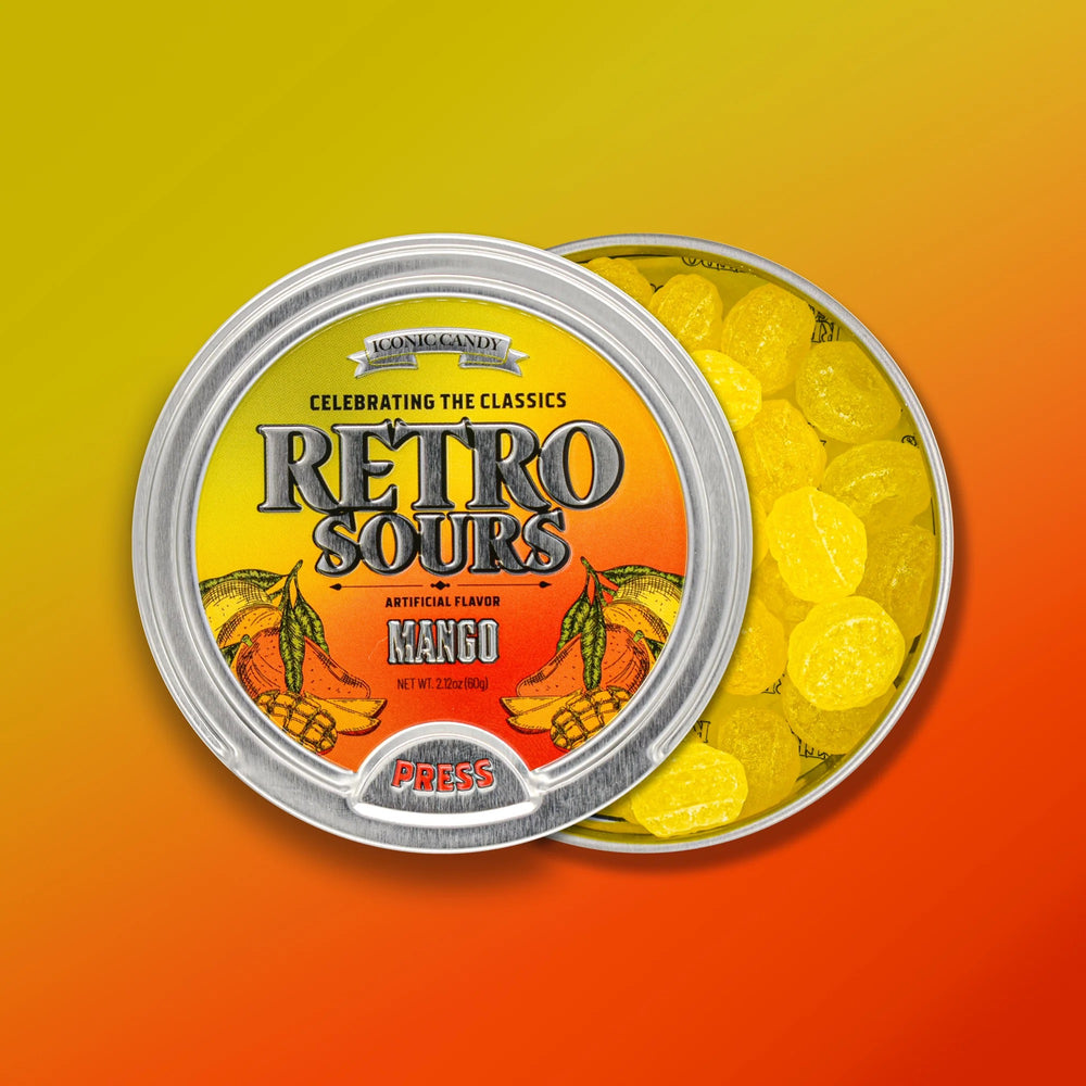 Retro Sours Tin - Mango Flavor